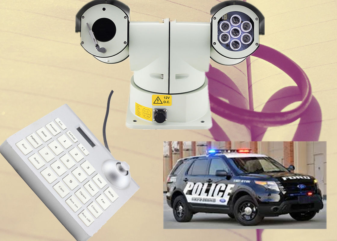 Infrared Night vision  vehicle PTZ Camera rotate 360 security police 1/4"IT EXVIEW HAD CCD