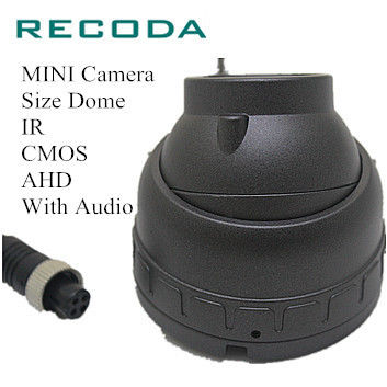 1.0/1.3/2.0 MP In Car Police Camera Dome IR CMOS AHD Vehicle Type With Audio